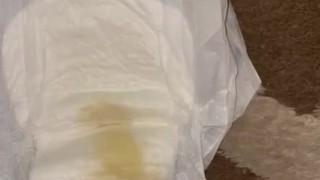 Piss on a diaper 