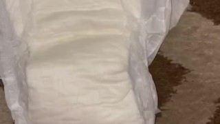 Piss on a diaper 