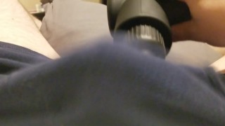 Cum in boxers - massager helps prep another pair for sale 💦🤑