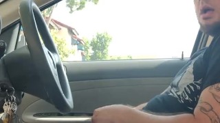 Jerking off in public in my car