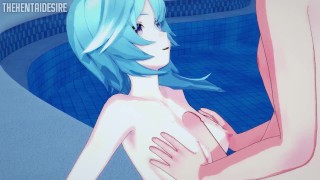 Playing with Eula Big Boobs Hentai Genshin Impact