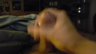 Stroking my dick wishing I had a cock to suck