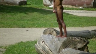 Xu Xin Xia on the Tree Trunk