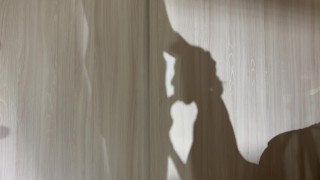 I am fucking a bitch in the mouth and watching our shadow