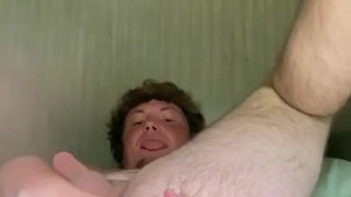 cute boy plays with his ass