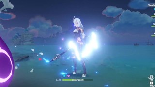 Shenhe - Genshin Impact ryona + ragdoll - English/ Korean 료나 / Chinese 良娜 /Japanese リョナ