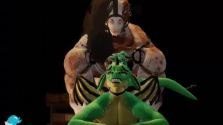 Furry Dragon Dragonboy and BIG HORSE MAN