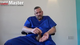 Doctor taunts patient about circumcision procedure and cums with uncut cock PREVIEW