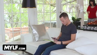 MYLF - Amber Chase Caught Blair Williams Sneaking Inside Their Home Gets Her Pussy Finger-Fucked