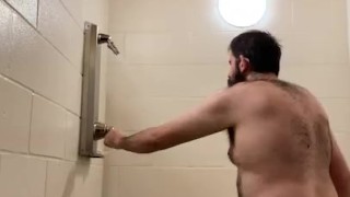Daddy Having Public Shower Fun 
