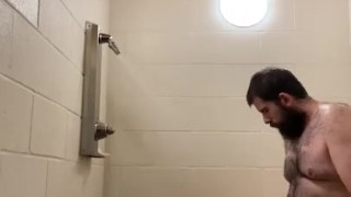 Daddy Having Public Shower Fun 