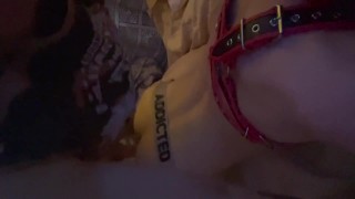 We put the fag on two dicks , and we break his point