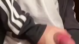 Jerking Off in Sports Jacket