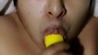 Good sucking rubber penis by young gay