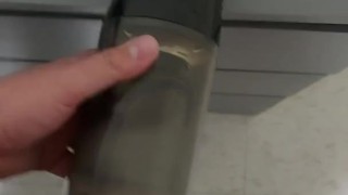 Hands free cum with my new toy! (Oops I dropped it)