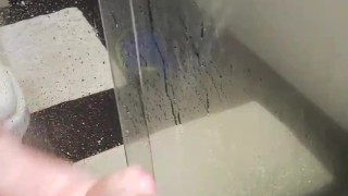 HANDJOB UNCUT DICK BEAR BEARDED RESTROOM
