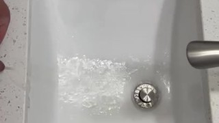 Pissing in my bathroom sink! This was a request..