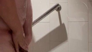 Taking a shower 
