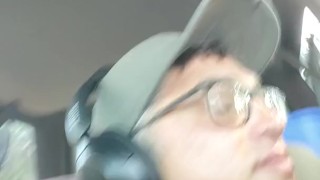 Stud pulls out meaty cock in busy parking lot...