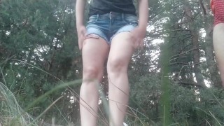 БЫСТРО ТРАХНУЛ ДЕВУШКУ В ЛЕСУ 