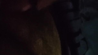 Car jacking and cumming with the door open