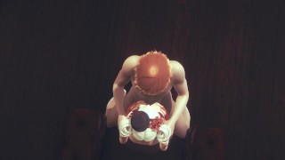 Hentai Uncensored 3D - Tabusa boobjob and fucked with redhair boy