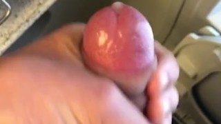 horny college twink jerks off on the train