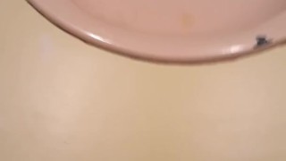 Moaning, dirty talk and cum on the sink
