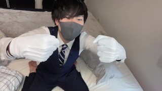 【メスイキ】乳首大好き鑑定士が白手袋でチクニーしてしまいました♡　個人撮影　乳首イキ　チクニー　メスイキ　ドライオーガズム　ノンケ　ゲイ　女性向け　男性向け　JapaneseGay コスプレ