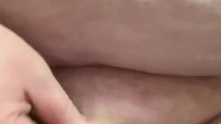 Chubby sissy masturbates until he blows his load