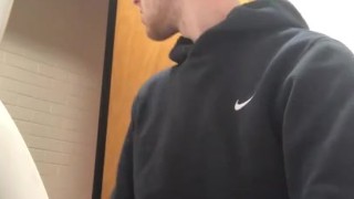 Horny Student Jerks Off and Shows Ass in Toilets
