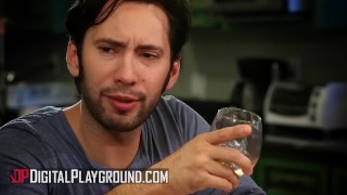 DigitalPlayground - Jade Nile Follows Her Stepdad To A Bdsm Dungeon Where She Has A Rough Threesome