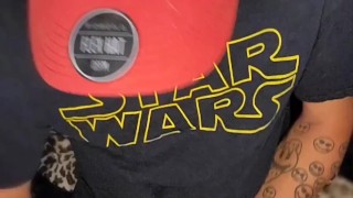 Starwars freak masturbating to starwars porn