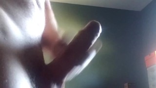 Big Dick strokes a Huge Thick Load, Satisfying Release