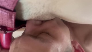 His mouth destroys with toys after getting pegged 