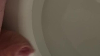 Chubby hump toilet with big clit and cum