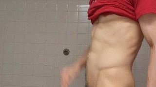 HD Public Solo Cum squirting into the sink!