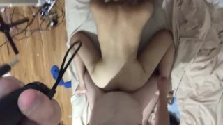 Japanese teen doggystyle sex with creampie