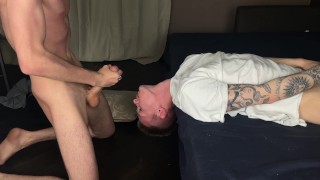 deepthoat and cum on face