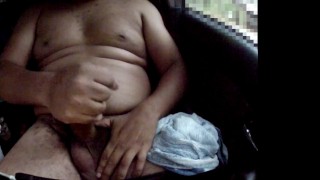 Chubby Dad Bod Parked in the Woods – Multi-Angle Car Solo with Slow-Mo Cumshot