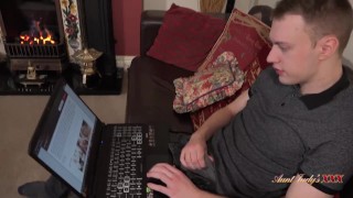 Aunt Judy's XXX - 40yo MILF Step-Aunt Aurora Catches her Step-Nephew Masturbating