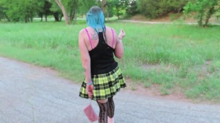 Amateur anal public roller skates