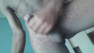 JERKING OFF PLAYING WITH MY DICK TILL I CUM SO HARD