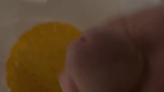 jerking off int the office toilet