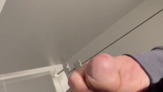 jerking off int the office toilet