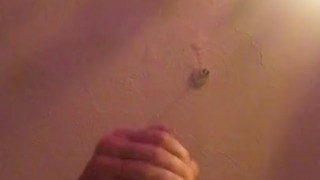 Shooting my load over mirror and camera. floor camera