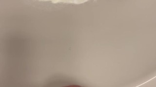 Wanking at the sink