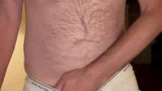 Hairy Dad Bod Reads a Book and Jerks Off