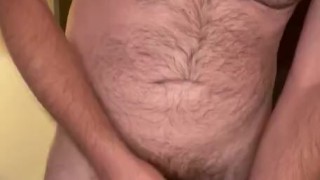 Hairy Dad Bod Reads a Book and Jerks Off