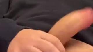 Anonymous Cock Stroking in Bathroom